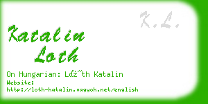 katalin loth business card